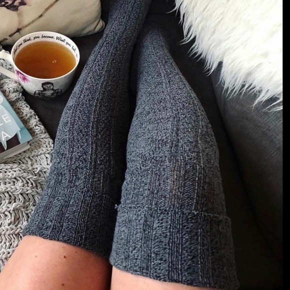 Anthro Lux Thigh High Socks cable knit - Picture 8 of 12